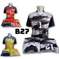 Trendy printed volleyball sports shirts, contents 6/ 12 pcs B27