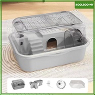 [KoolsooMY] Hamster Cage Transparent Luxury Hamster Habitat Guinea Pigs Rats Hedgehog