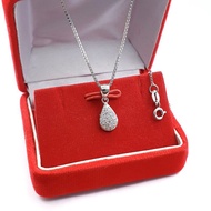 925 SILVER NECKLACE AND PENDANT WHITE GOLD PLATED 925 SILVER WOMEN'S NECKLACE JEWELRY