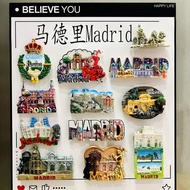 【shipment within 24 hours‌】 fridge magnet istana madrid spain plaza de cibeles beri biru hadiah cend