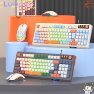 LUOYAO1 RAIKU T98 Keyboard,  Lighting 98 Key Layout Keyboard Mouse Set,  Rainbow Color Luminous Back
