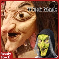 Halloween Witch Mask Horror Mask Old Man Mask Hooded Haunted House Escape Room Scary Mask Cosplay Pr