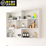 BW88# Solid Storage Cabinet Storage Wall Cupboard Wall Cabinet Creative Shelf Wooden Wall Shelf Wall-Mounted Bookshelf W