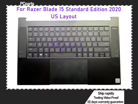 PCparts Refurbished US Keyboard For Razer Blade 15 2020 RZ09-0328 C-Cover Keyboard Plamrest Touchpad