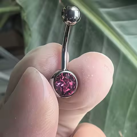 ASTM F136 Titanium 14G Internally Threaded Belly Button Rings Navel Bars Belly Rings Piercing Body J