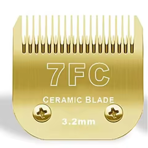 7FC/5FC/4FC/#10/#30/#40 Detachable Pet Dog Clipper Ceramic Blades Set Compatible with Andis,Oster A5