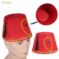 Winu Fez Hat Moroccan Hat Modern Turkish Headpiece for Cultural Occasions Fancy Fez Hat Turkish Hat 