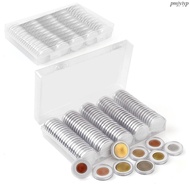 100 Adjustable Coin Protection Cases - Commemorative Coin Storage Box - Circular Coin Box - Coin Sto
