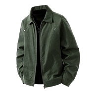 แจ็กเก็ตสำหรับผู้ชายเสื้อโค้ตลำลองธุรกิจขนาดใหญ่สำหรับฤดูใบไม้ร่วง7XL 6XL 8XL เสื้อนอกสีกากีทรงหลวมค