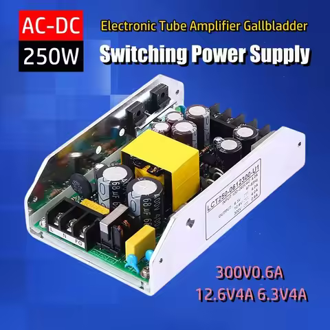250W Hi-Fi Audio Amplifier Power Board Electronic Tube Amplifier Gallbladder Switching Power Supply 