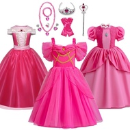 Halloween Girls Dress Jasmine Princess Costume Carnival Charm Costume Fancy Dress up Costumes For 4-