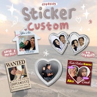 Cute couple face custom stickers, unique, cheap, girlfriend gifts by cre4tify