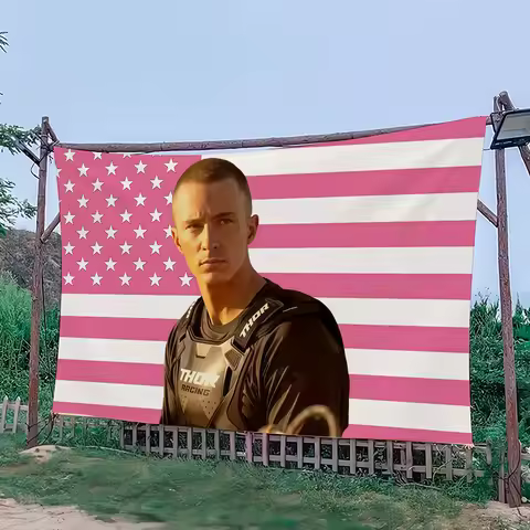 Actor Drew Starkey American flag Art Sci Fi Room Home Decor Wall Mount Home Decor Banner