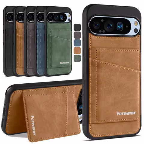 Luxury Business Leather Case For Google Pixel 10 9 8 Pro 9A 8A 9 10 Pro XL Magnetic Flip Wallet Card