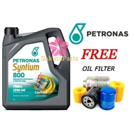 Petronas 10w40 Syntium 800 Semi Synthetic Engine Oil 4L + FREE OIL FILTER