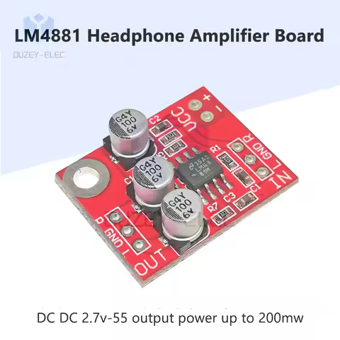 LM4881 Headphone Amplifier Board for Power Amplifier Pre-amplifier Module Mini Audio Preamplifier Am