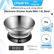 CHWARES by Camry EK3280R Digital Kitchen Scale 5kg/1g with 1.4L Bowl – Penimbang Dapur Elektronik