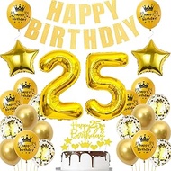 Gold Balloon 25th Birthday, Gold 25th Birthday Party Decoration, 25th Birthday Decoration Man Balloo