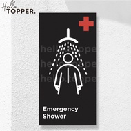 Acrylic Sign Board UV Print Emergency Shower Acrylic Sign Instruction
