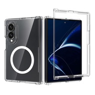 Compatible with Magsafe Magnetic 2 in 1 Clear Hard Shockproof Phone Case for Samsung Z Fold 8 Case/Z