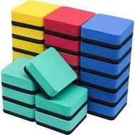 12/24pcs Colored Dry Erase Boards - 4 Vibrant Colors, 1.97 X 1.97 Inches Foam Rubber Eraser, For Cla