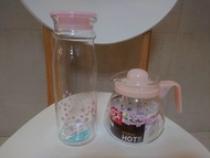 金新 PYREX Beverage Server & Teapot 粉紅色 櫻花 水樽 茶壺