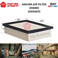 SAKURA AIR FILTER A58480 1500A672   MITSUBISHI	ECLIPSE CROSS