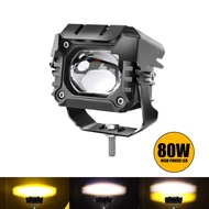 60w LAMPU TEMBAK SQL 3 MATA LASER GUN PUTIH - KUNING 12volt-24 VOLT MOBIL TRUCK FUSO TRONTON AVANZA