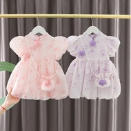 2025 Girls Sweet Princess Dress One Year Old Little Girl Summer Floral One Year Old Dress 2026.7.19z