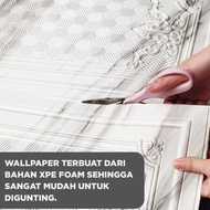 Paus Biru - Wallpaper 3D Foam / Wallfoam Dinding 3D Motif Pintu Jati