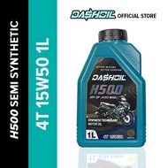 DASHOIL H500 15W50 4T SEMI SYNTHETIC 4T ENGINE OIL MOTORCYCLE MINYAK HITAM 1LITER 100% ORIGINAL DASH