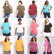 WOMEN'S BLOUSE WITH SIDE DRAWSTRING, SHORT SLEEVES, NORMAL - BIG SIZE LD 86-158cm LNE BRYN B96