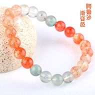Bracelet Bracelet Symbiosis Golden Strawberry Black Mica Arusha Sunstone Round Bead Bracelet Beryl a