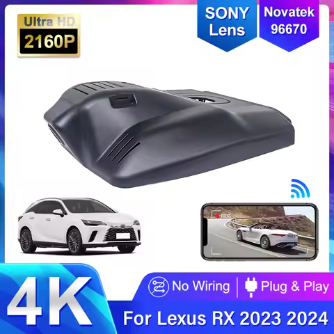 4K Car DVR Plug and Play Dash Cam Wifi Front and Rear Camera 2 Lens for Lexus RX ALA10 ALH10 RX350 R