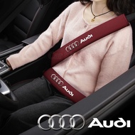 Audi A4 A3 Seat Belt Shoulder Pads high quality Leather Safety Seatbelt Cover Seat belt shoulder pro