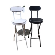 ST-🚤Stool Foldable Folding Bar Chair Soft Cushion Bar Chair Steel Folding Chair Folding Chair High Chair Small。 1DNG
