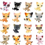 Colletteku LPS CAT Littlest pet shop bobble head toys standing cat black orange animal dog dachshund