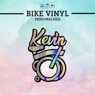 Brompton Bicycle Bikes Decal Vinyl Sticker Free Personalisation Name Customise