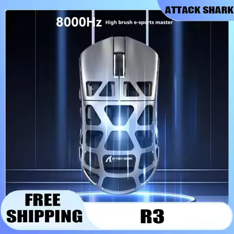 Attack Shark R3 Mouse Magnesium Lightweight PAW3395 Tri-mode Bluetooth Wireless CNC 8K Gaming Portab