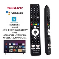 SHARP 4K UHD HDR Google LED TV Remote Control SH-V10 Suitable for 4T-C50FJ1X  4T-C55FJ1X, 4T-C65FJ1X