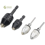 4PCS Drill Chuck Quick Change Adapter Mini 3-Jaw Drill Chuck Screwdriver Adapter Electric Drill Conv