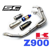 SC Project Exhaust Kawasaki Z900 Full System Piping Manifold Stainless Steel Ekzos Muffler Motor Acc