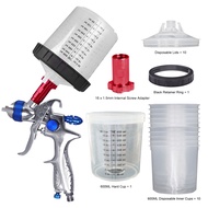 H887 1.4/1.7mm Nozzle Professional Spray Gun Paint Sprayer With Disposable Measuring Cup Adapter for