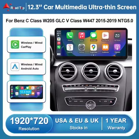 12.3'' Ultra-thin Screen Car Multimedia Display For Mercedes Benz GLA CLA GLC A C V Class W176 W205 