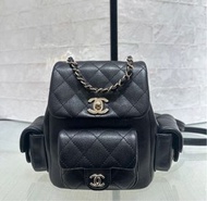 減價‼️Chanel 23k duma backpack black small 雙肩包 黑色 背囊 背包 小號 細號 荔枝牛皮 ～ 25bag hobo 飯盒包 lp 25k 26c 炸藥包 流浪雙