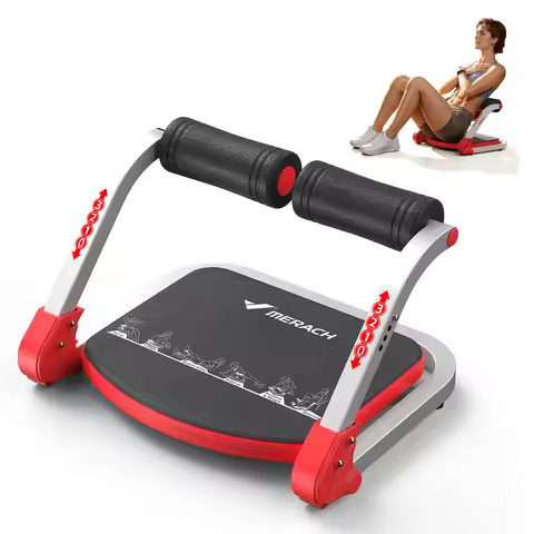 MERACH Sit Up Machine, Ab Machine, Adjustable Resistance, Automatic Rebound, Ab Crunch Machine For S