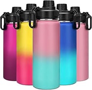 ZOMAKE Insulated Water Bottle Wide Mouth 18Oz（500ml）Stainless Steel Water Bottle Double Wall Leak Proof BPA-Free Vacuum Flask for Sports Travel Gym Gift