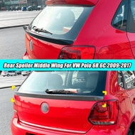 Car Trunk Lid Rear Spoiler For VW Polo 6R 6C 2009-2017 Center Wing Middle Splitter Lip Exterior Deco