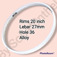 Thick 20 inch 36 Hole Genio Bicycle Rims / Rims