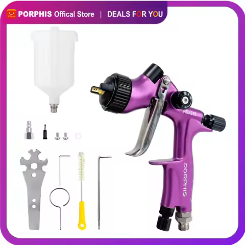 Original PORPHIS Spray Gun LVLP PRD-510 Paint Spray Gun Car Spray Tool Air Spray Gun 1.0mm Nozzle Pr